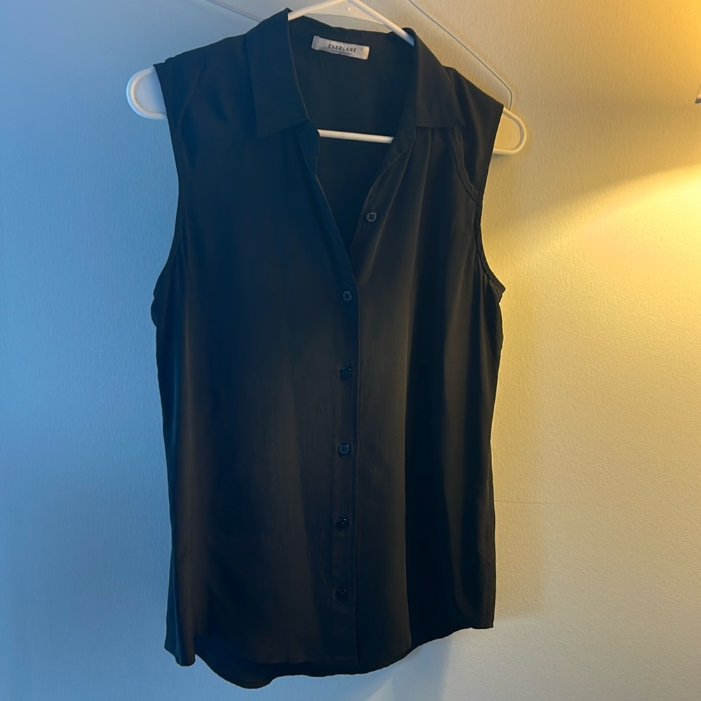 Lightweight Black Everlane Blouse
